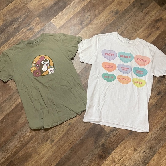 Tops - Kids Graphic T-Shirts - Green and White